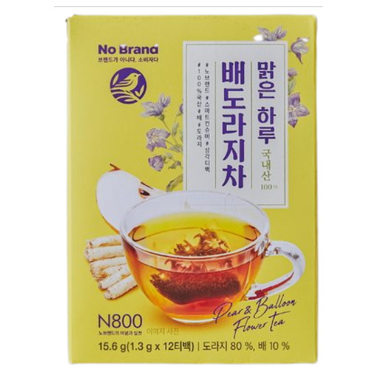 이마트 노브랜드 맑은 하루 배도라지차 12T이미지입니다. 누르면 해당 게시물로 새창이동합니다.