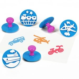 키즈맘아트 B-MY산링 유아동용품류_ Diome 키즈아트 스탬프 이동수단 6종 세트 스탬프_어린이잡화용품류 etc.