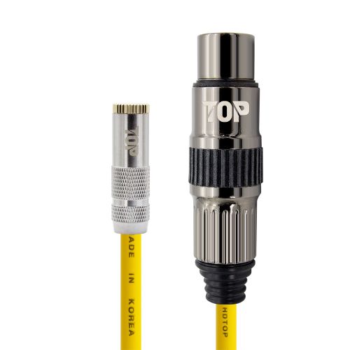 탑라인에이치디 HDTOP 메탈 3.5스테레오 암 to XLR 암 케이블 옐로우 (0.5m, HT-TP4937)_이미지