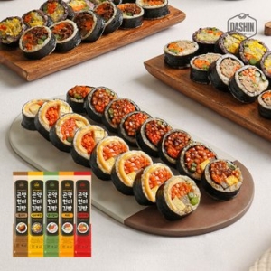 탄수화물 걱정없는 가벼운 곤약 현미김밥 5종 혼합 25개 / 냉동보관 전자레인지 3분