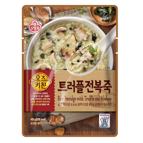 오뚜기 오즈키친 트러플전복죽 450g이미지입니다. 누르면 해당 게시물로 새창이동합니다.