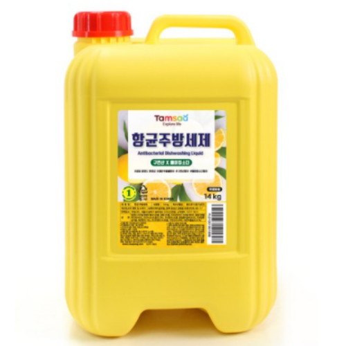 에이치비글로벌 탐사 항균 상큼한 레몬 주방세제 14kg (1개)_이미지