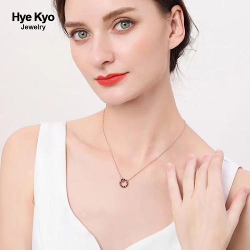 18K 목걸이 천연 다이아 데일리 심플 러프다이아 여자 로즈골드 금목걸이 기념일 선물 로즈