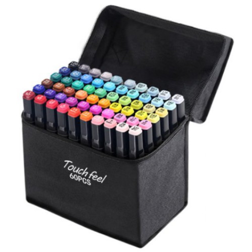 터치쿨 디자인 마카펜 애니메이션 세트 (60색)_이미지