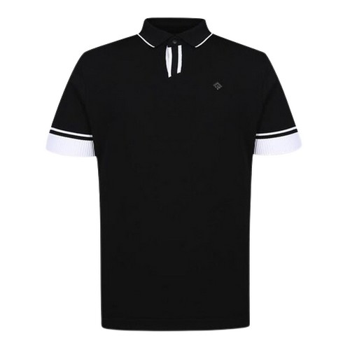 레노마 레노마골프 등판 져지 믹스 카라 반팔 니트 RMSPM2202 (199, 블랙)