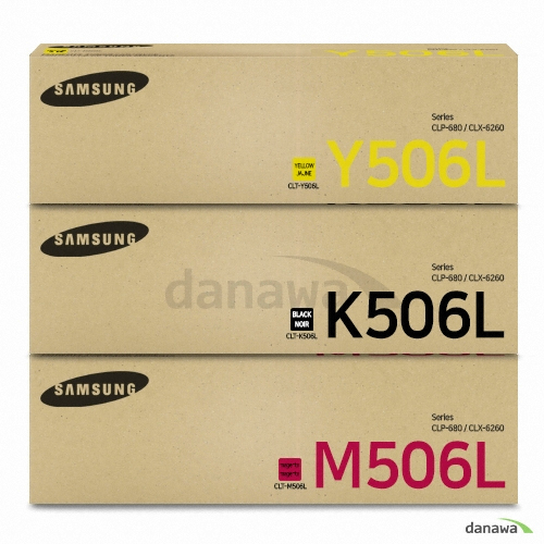 삼성전자 정품 CLT-K506L, CLT-M506L, CLT-Y506L 3색 세트