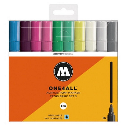 모로토우 원포올 227HS 아크릴 마커 베이직 세트3