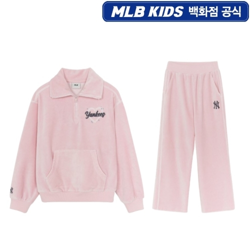 MLB MLB키즈 스트릿 하트 카라 맨투맨세트 7FMTH0254PKSET