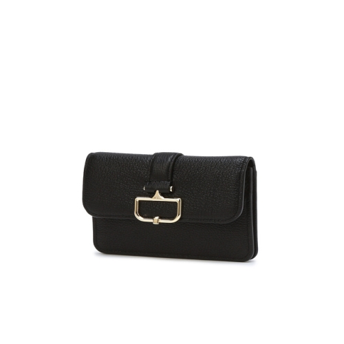 닥스 버크백 샬롯 블랙 D장식 소가죽 카드지갑_DCHO5F542BK_이미지