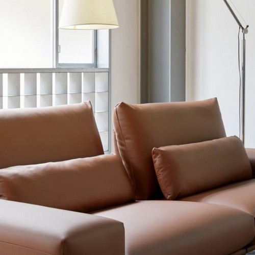 에싸 키보 스윙기능 베티버 천연가죽 소파 3인용 (스툴별도)_이미지