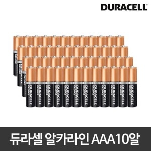 듀라셀 알카라인 카드패킹 건전지 AAA 10알