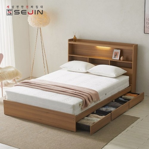 세진TLS 카르멘 서랍 LED침대 Q (독립스프링)_이미지