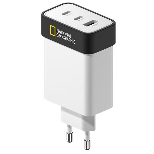 솔루엠 내셔널지오그래픽 PD PPS 65W 3포트 GaN 충전기 NGM-PDC/65G_이미지