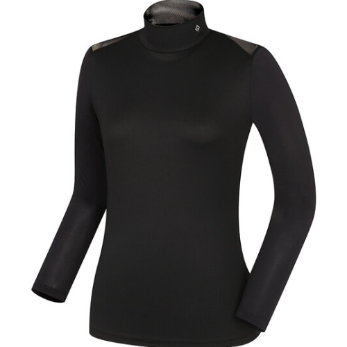 레노마골프 메쉬 소재 믹스 냉감 소매 베이스레이어 하이넥 티셔츠 RWTHL6101 (199, 블랙)_이미지