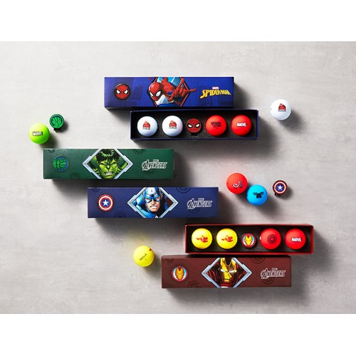 볼빅 비비드 소프트 마블 4.0 캡틴아메리카 (컬러공, 4개+볼마커)_이미지