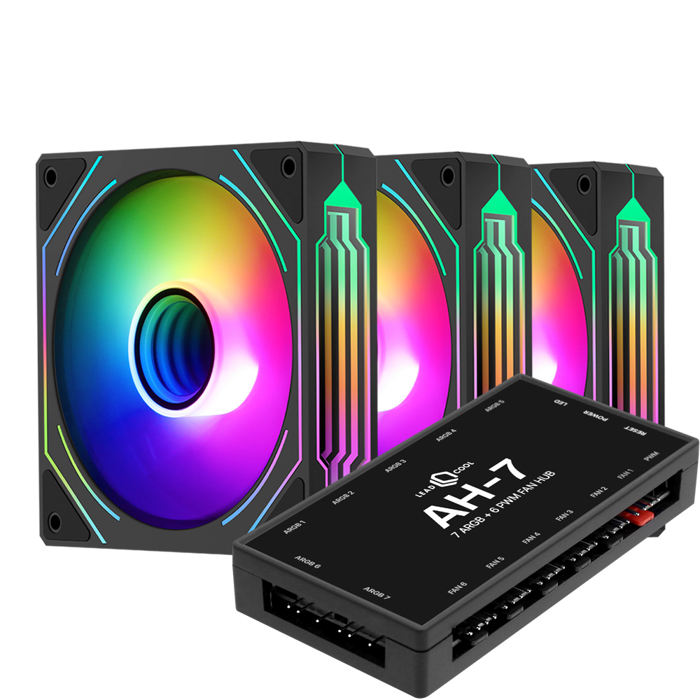 Segotep HB12 ARGB PWM (컨트롤러/3팩, 블랙)