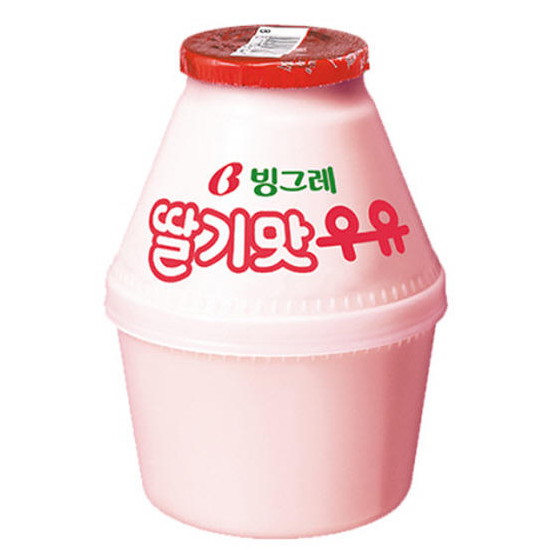 빙그레 딸기맛 우유 240ml (1개)_이미지