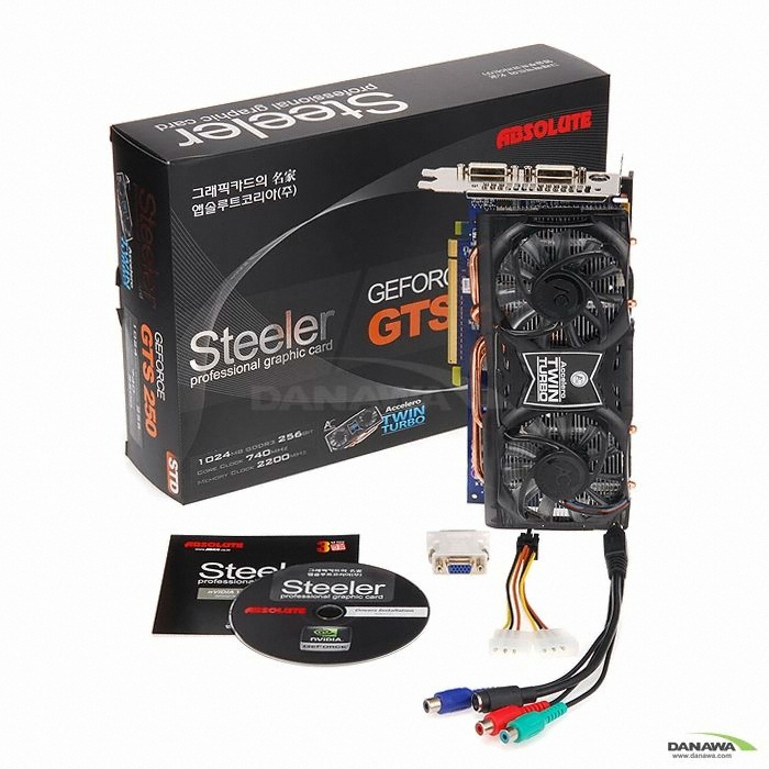 ���� ������ GTS250 Steeler STD D3 1GB Twin Turbo + SteelSeries �е�