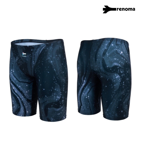 레노마 수영복 남성 마블링 4부 실내수영복 MS2G809_BK_IMA_이미지