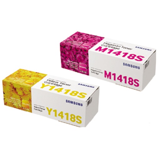 삼성전자 정품 CLT-M1418S, CLT-Y1418S 2색 세트