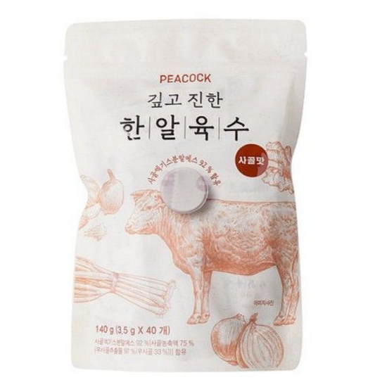 피코크 한알육수 사골맛 40알 140g (1개)_이미지