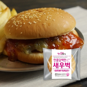 리더스푸드 한품 담백한 새우버거 160g