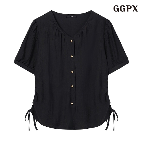 연승어패럴 GGPX 사이드 끈 반팔블라우스 GPBBA052D_이미지
