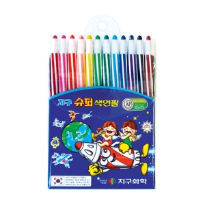 지구화학 슈퍼 색연필 12색 (10개)_이미지
