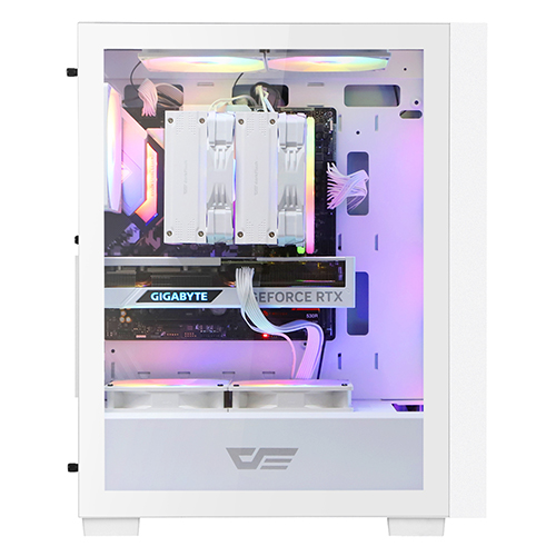 darkFlash DK370 MESH RGB 강화유리 (화이트)_이미지