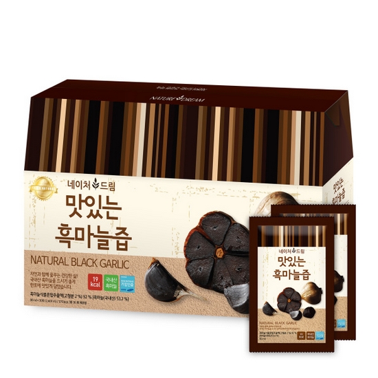 네이처드림 맛있는 흑마늘즙 80ml 30포이미지입니다. 누르면 해당 게시물로 새창이동합니다.