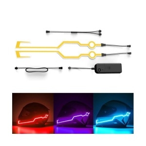 바이크  오토바이 스쿠터 킥보드 헬멧 DIY 튜닝 LED 스티커