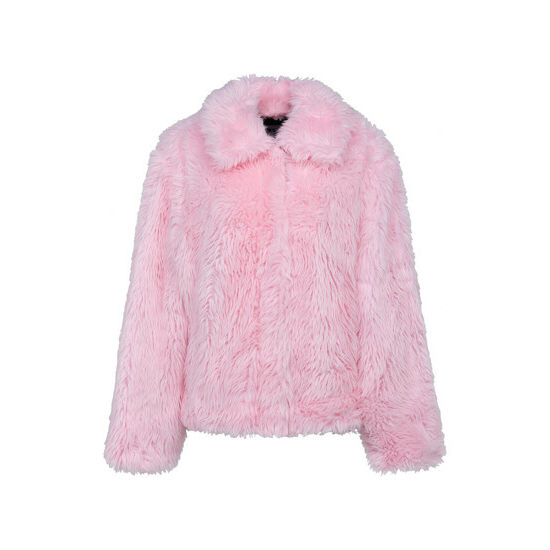 MSGM 숏 퍼 코트 3341MDH23 227626 (11, 핑크)_이미지