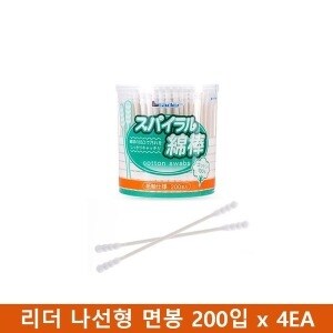 W02CF3D 일본 리더 <b>면봉</b> 200입 x 4EA