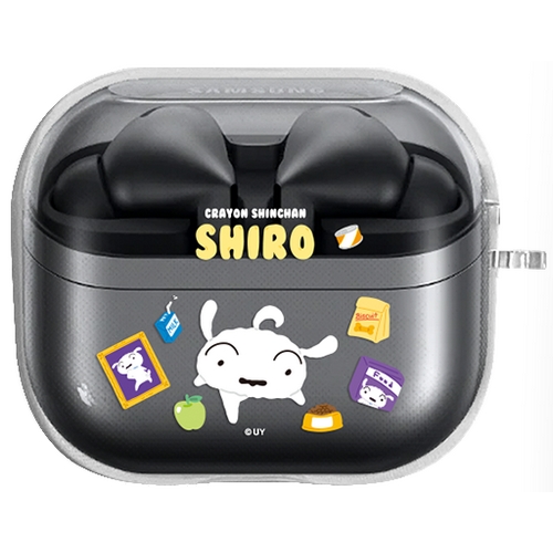 코쿼드 갤럭시 버즈3 짱구는 못말려 흰둥이 빅 투명 케이스