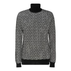 발망 KNITWEAR Navy Blue and Off White BH1KF010KB03GFE
