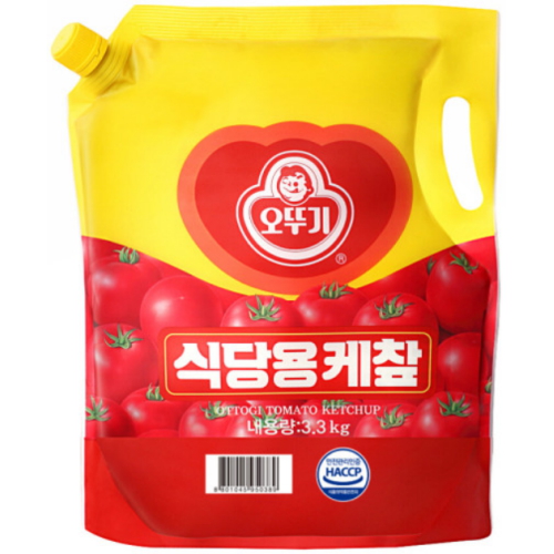 오뚜기 식당용 케찹 스파우트팩 3.3kg (4개)_이미지