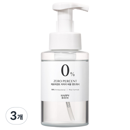 해피바스 제로퍼센트 저자극 버블 핸드워시 500ml