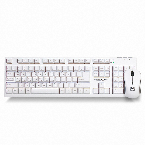 스카이디지탈 NKEYBOARD W570 무선 키보드 마우스 (화이트)_이미지
