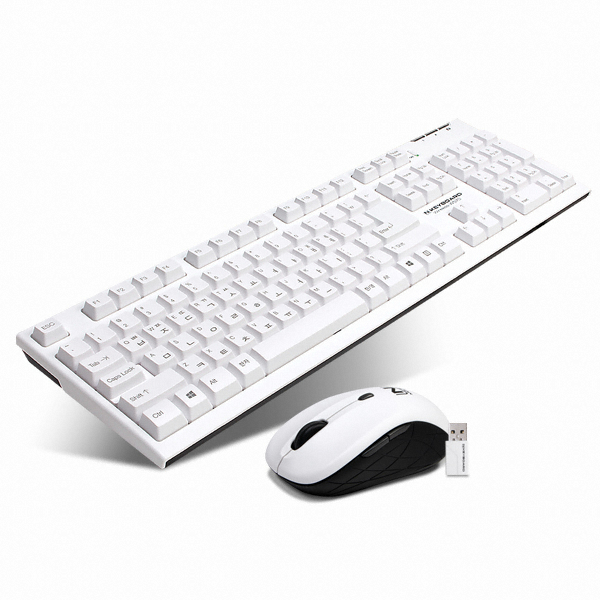 스카이디지탈 NKEYBOARD W570 무선 키보드 마우스 (화이트)_이미지