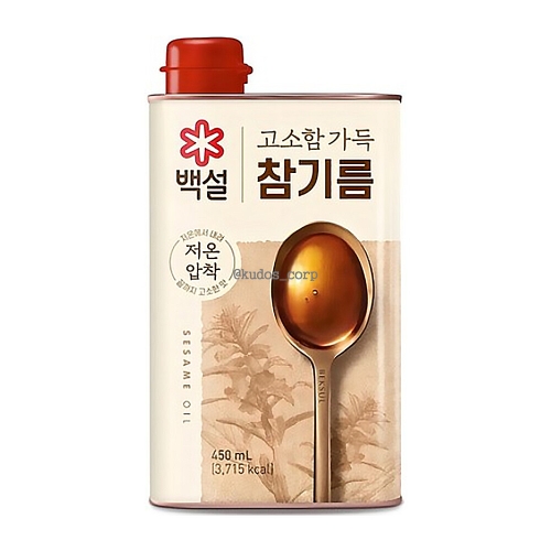CJ제일제당 백설 고소함 가득 참기름 450ml (6개)