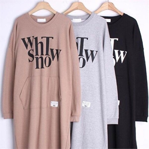 셀러허브 패치 캥거루 포켓 원피스 301N884S 빅사이즈 여성의류_이미지