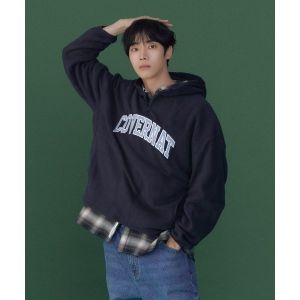 커버낫 COVERNAT 추영우 착용 웜온 아치로고 플리스 후디 Charcoal 592091