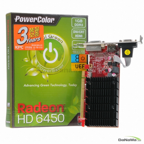 PowerColor 라데온 HD 6450 Go! Green D3 1GB LP KPC_이미지