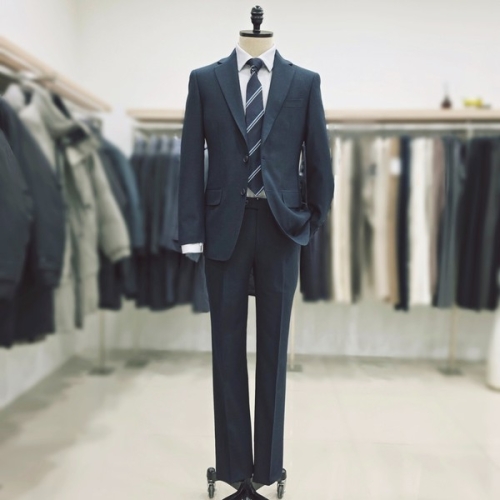 레노마 옴므 트윌조직 스텐다드핏 모 블랜딩 슈트 RQLMSJ60SP60A 네이비M59_이미지