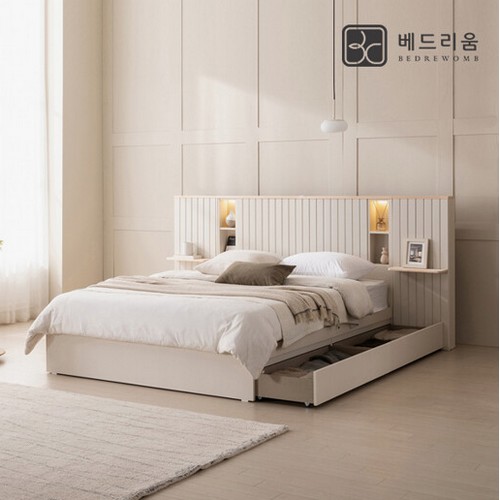 베드리움 브리드 원목 LED침대 Q (노블아워S유로탑독립)_이미지