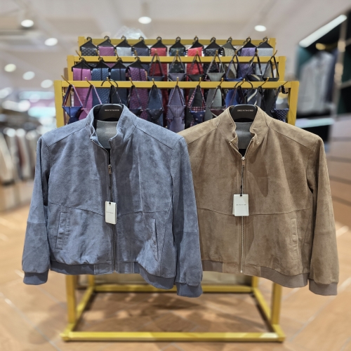 브렌우드 고트 스웨이드 산양가죽 블루종 점퍼 잠바 자켓 재킷 초봄 봄 가을 비즈니스 캐주얼 SS26 BRUDX26111 베이지 95