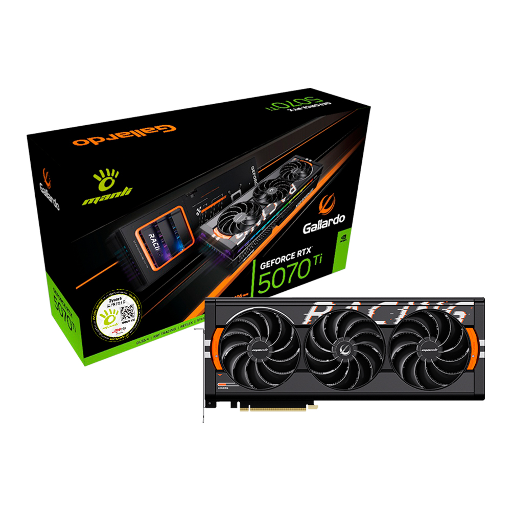 MANLI 지포스 RTX 5070 Ti Gallardo OC D7 16GB 대원씨티에스_이미지