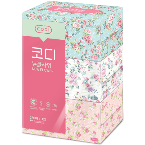 코디 ㅤ뉴플라워 250매 (3개입) *1팩_이미지