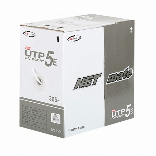 강원전자 NETmate CAT.5E UTP 제작형 랜케이블 (NMC-UTP30T, 305m)