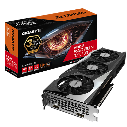 GIGABYTE 라데온 RX 6500 XT GAMING OC D6 4GB 제이씨현_이미지